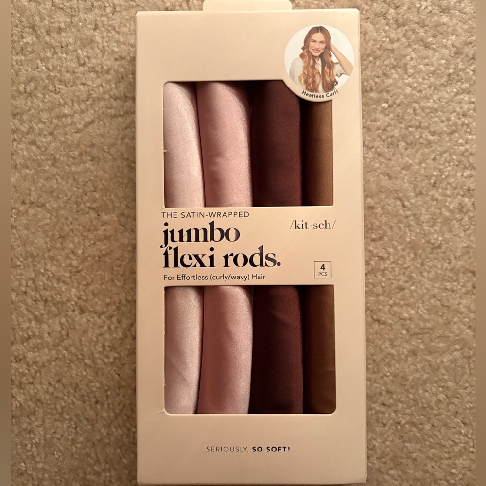 Satin Jumbo Flexi Rods 4pc